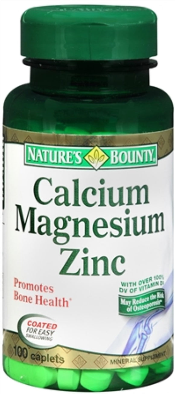 NATURE'S BOUNTY CALCIUM MAGNESIUM ZINC W/ VITAMIN D3 100TBS