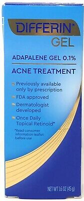 Differin Brand Adapalene Gel 0.1%, Acne Treatment, 1.6 oz (45g)  治療痤瘡凝膠