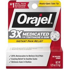 ORAJEL 3X MEDICATED FOR TOOTHACHE & GUM 0.25OZ