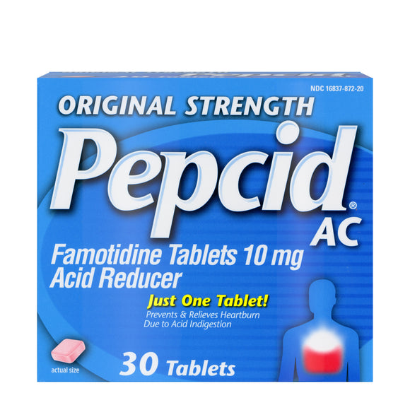 Pepcid AC Original Strength for Heartburn Prevention & Relief, 30 Count