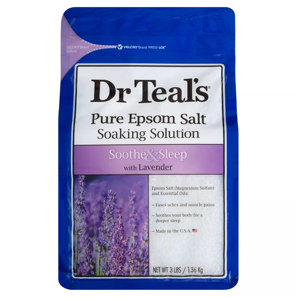 Dr Teal's Soothe & Sleep Lavender Pure Epsom Bath Salt - 3lb
