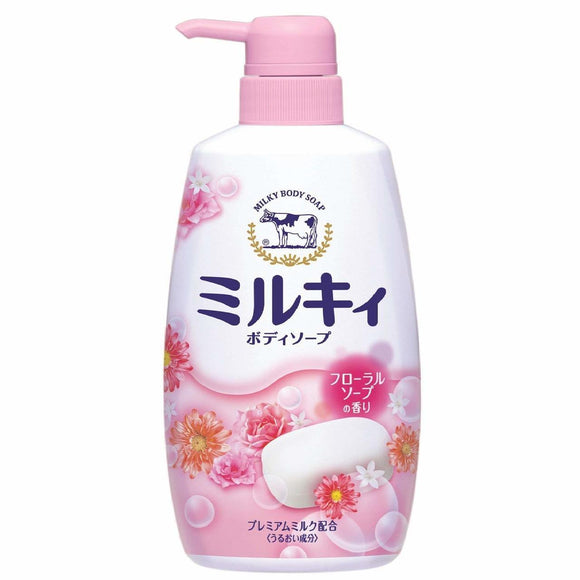 Milky Body Soap, Relax Floral Scented 18.6 Fl oz (550ml)  乳白色香皂液 花香味
