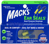 Mack's Brand Ear Seals, Dual Purpose EarPlugs, Seal Out Noise & Water 1 Pair  兩用耳塞, 密封噪音和水 一對