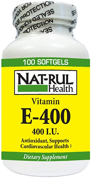 Nat-Rul Health Brand Vitamin E-400 Synthetic 400 I.U., 100 Softgels  維生素E, 100粒軟膠囊