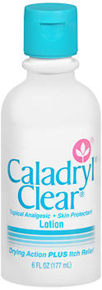 Caladryl (Clear) Brand Skin Protectant Lotion, Topical Analgesic, Drying Action Plus Itch Relief 6 Fl oz (177 mL)  乾燥皮膚防護乳液, 止癢止痛