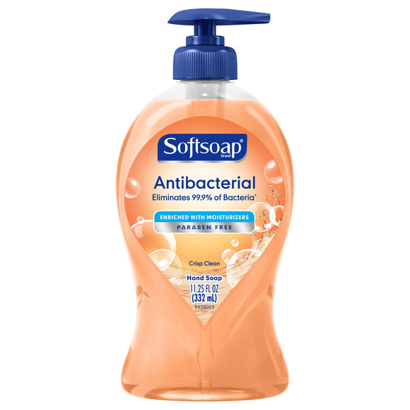 Softsoap Brand Antibacterial Liquid Hand Soap, Crisp Clean 11.25 Fl oz (332 mL)  抗菌洗手液