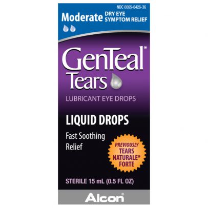 GenTeal Brand Tears Lubricant Eye Drops, Fast Soothing Relief (0.5 fl oz) 润眼人工泪液眼药水 中度版 15 ml
