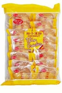 Silang Brand Coconut Thin Cracker (5 Pcs x 16 Bags) 264 g  思朗牌 椰子薄饼 5片x16包