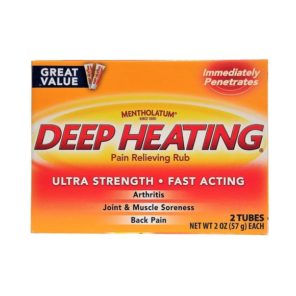 Deep Heating Brand Ultra Strength Pain Relieving Rub, 2 Count, 1 Box Each  超強力止痛膏, 深層加熱 2支裝