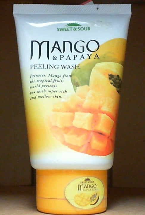 Sweet & Sour Brand Mango & Papaya, Peeling Wash 120g  芒果和木瓜乳, 去除角質