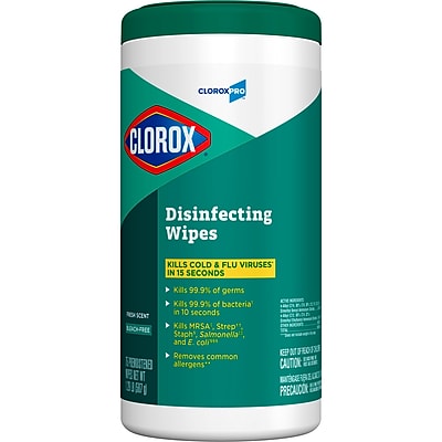 Clorox Brand Disinfecting Wipes, Fresh Scent Bleach Free 75 Sheets  消毒濕巾, 新鮮無氣味漂白 75片