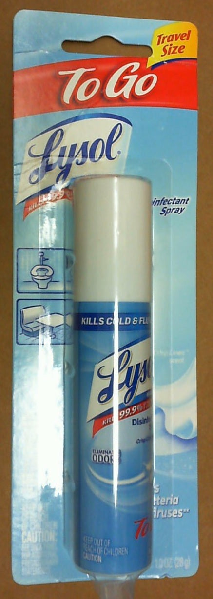 Lysol Brand To Go, Disinfectant Spray, Crisp Linen Scent (Travel Size) 1 oz  消毒噴霧劑 (旅行裝)