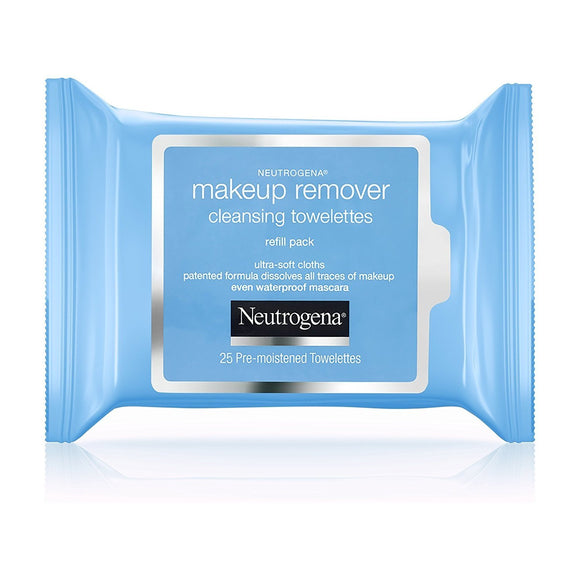 Neutrogena Brand Makeup Remover Cleansing Towelettes, Refill Pack, 25 CT  卸妝潔面巾和濕巾, 補充裝 25張
