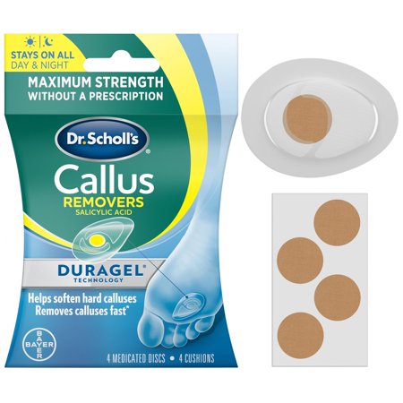Dr. Scholl's Brand CALLUS Removers Salicylic Acid with Duragel Technology, 4 Cushions (One Size)  軟化/去除老繭貼