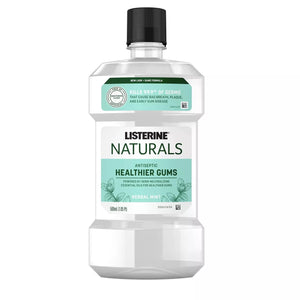 Listerine Brand Naturals Antiseptic Mouthwash, Herbal Mint, 500 mL  李斯汀 天然抗菌漱口水, 草藥薄荷