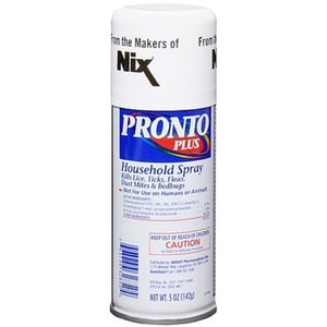 Pronto Plus Brand Kills Lice, Ticks, Fleas, Dust Mites & Bedbugs, Household Spray 5 oz (142g)  殺死蝨子, 壁蝨和蚤, 塵蟎和臭蟲, 家用噴霧劑