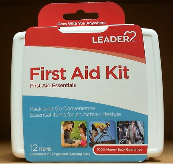 Leader Brand First Aid Kit, 12 Items, Contained in 1 Organized Carrying Case  急救箱, 包含11件急救用品+攜帶箱