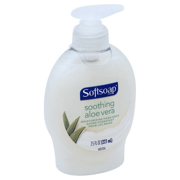 Softsoap Brand Moisturizing Liquid Hand Soap Pump, Soothing Aloe Vera, 7.5 Fl oz (221 mL)  保濕皂液含蘆薈