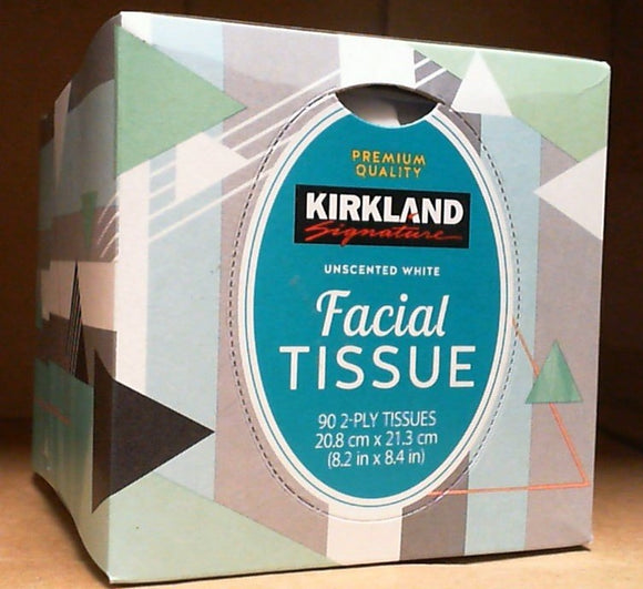 Kirkland Brand Facial TISSUE (8.2x8.4 in) 90 Tissues  面紙