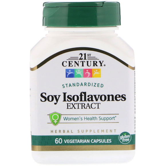 21st Century Brand Soy Isoflavones Extract, Women's Health Support, 60 Vegetarian Capsules  婦女保健補充品