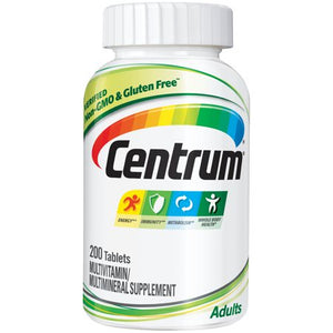 Centrum Brand Adult Multivitamin/Multimineral Supplement 200 Tablets  成人多種維生素/多種礦物質補充劑 200粒裝