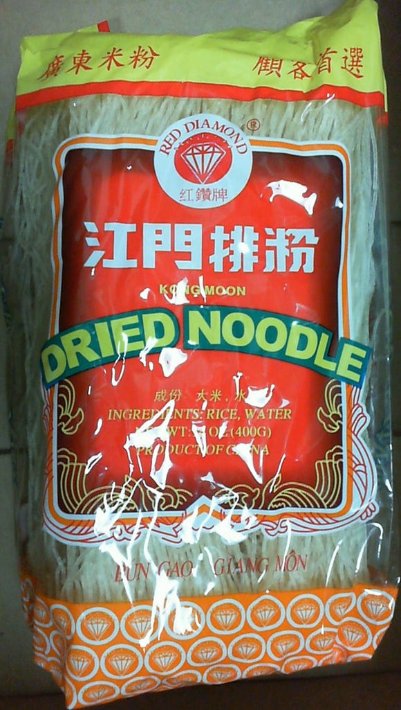 Red Diamond Brand Kong Moon Dried Noodle 14 oz (400g)  紅鑽牌 江門排粉 14克
