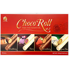 I-MEI, Choco Roll, 4 Flavors (16 Rolls) 312g/ 11.01 oz Gift Pack  義美, 巧克力卷 (16卷) 312克 禮盒裝