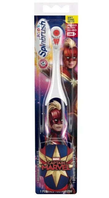 ARM & HAMMER Spinbrush Brand Powered Electric Toothbrush Captain Marvel For Kids  兒童電動牙刷