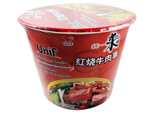 Unif Bowl Instant Noodles Roasted Beef Flavor 100g  統一 紅燒牛肉面 110克
