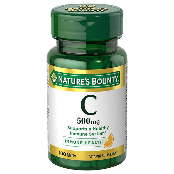 Nature's Bounty Vitamin C, 500 Mg Tablets, 100 Ct 维生素C 500毫克 100粒装