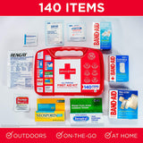 Johnson & Johnson Brand All-Purpose First Aid Kit, Portable Compact First Aid Set (140 Items)  急救箱, 內含140種急救物品