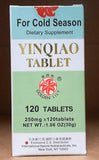 Golden Lily Brand Yin Qiao Tablet, 250mg x 120 Tablets  金百合牌, 银翘解毒片 120片