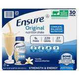 Ensure Brand Original Nutrition Shake, Vanilla Flavor 8 Fl oz x 30 Bottles