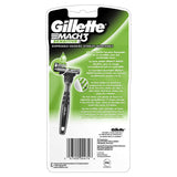 Gillette Brand Mach3 Sensitive Disposable Razor, More Lubricants Released 3 Pcs  吉列牌 一次性剃刀 含潤滑劑, 適合敏感皮膚 ３支裝