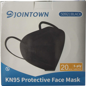 JOINTOWN KN95 Face Mask 5-ply 20 pcs (BLACK)