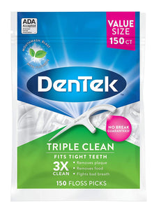 DENTEK TRIPLE CLEAN FLOSS 3X 150F