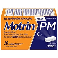 MOTRIN PM PAIN RELIEVER/NIGHTTIME SLEEP-AID CAPLETS 20 CT