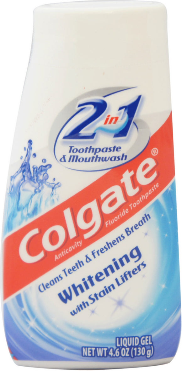 Colgate 2-in-1 Whitening With Stain Lifters Toothpaste 4.60 oz 高露洁2合1美白啫喱牙膏 130g