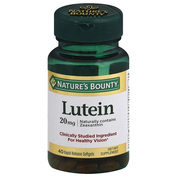 Nature's Bounty Lutein 20 mg Softgels - 40 ct