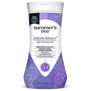 Summer's Eve Brand 5 in 1 Cleansing Wash for Sensitive Skin Delicate Blossom 9 Fl oz (266 mL)  5合1潔面乳，打造敏感肌膚的嬌嫩花朵