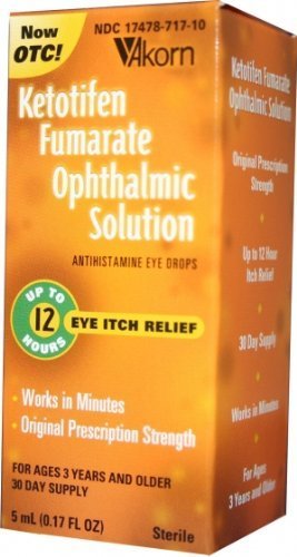 Kethotifen Fumarate Ophthalmic Solution Antihistamine 止痒眼药水 5ml(0.17 FL OZ)