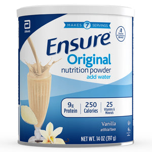 Ensure Brand Original Nutrition Powder (9g Protein, 250 Calories, 25 Vitamins & Minerals) 14 oz (397g)  雅培 成人全面均衡高营养(安素)奶粉 香草味