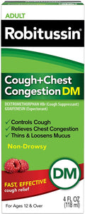 ROBITUSSIN COUGH & CHEST CONGESTION DM MAX STRENGTH LIQUID BERRY 4 OZ