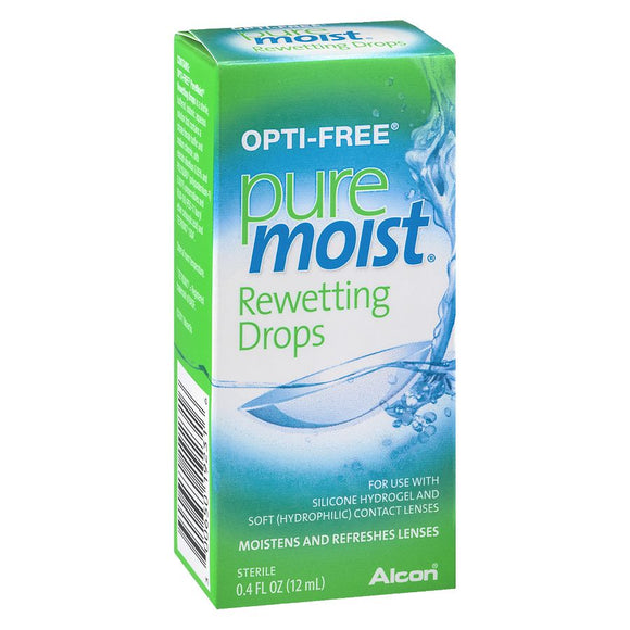 Opti-Free Brand Pure Moist Rewetting Drops - 0.4 fl oz (12ml) 隐形眼镜净纯保湿滴眼液