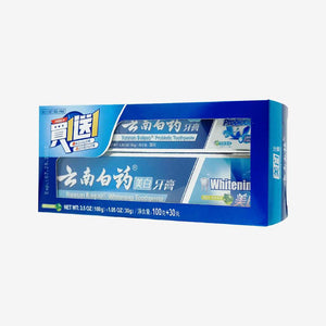 YunNan BaiYao Brand Toothpaste (Whitening 100g+Zesty Lime 30g)