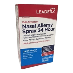 Leader Brand Multi Symptom Nasal Allergy Spray, Triamcinolone Acetonide, 120 Sprays, 0.57 fl oz (16.9mL) 症状鼻敏喷雾剂, 約 120次噴霧