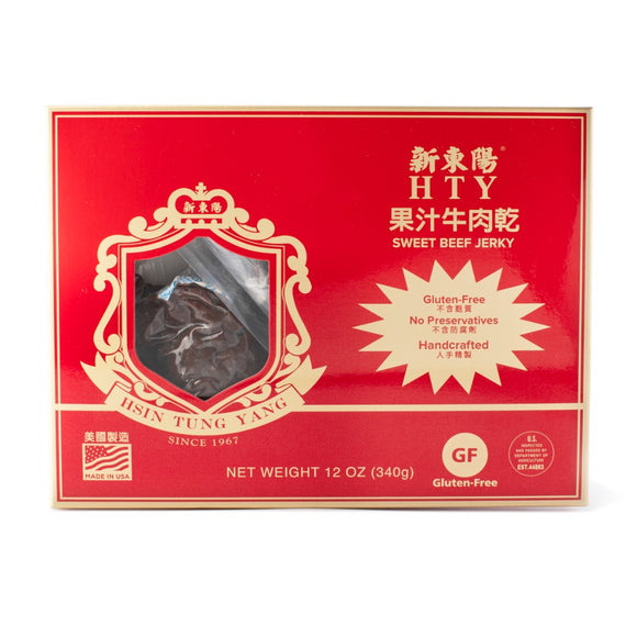 HTY Brand Sweet Beef Jerky 12 oz (340g) 新東陽 果汁牛肉乾 12安士 (340克)