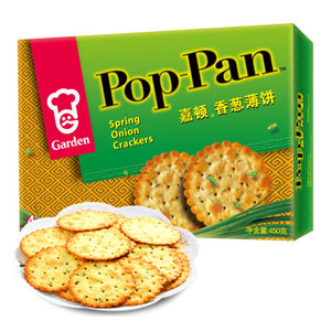 POP-PAN Spring Onion Crackers 嘉顿香葱薄饼 200g/7 oz