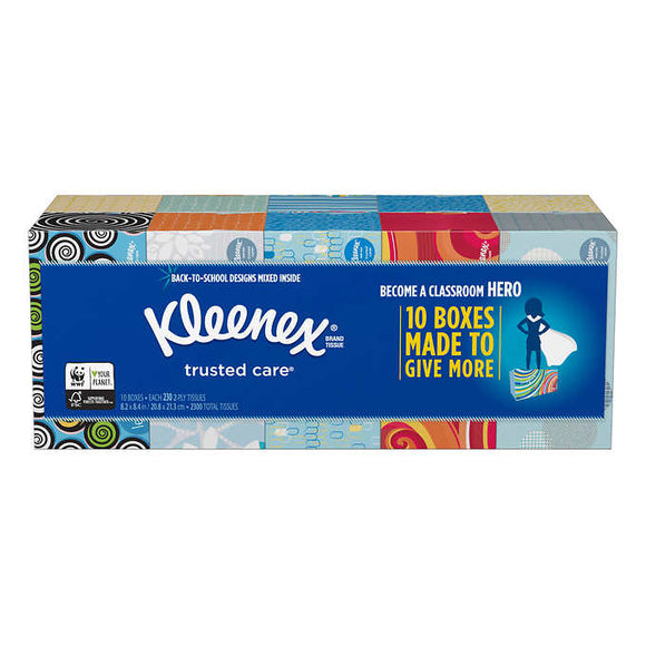 Kleenex Brand Trusted Care Facial Tissue (10 Flat Boxes)