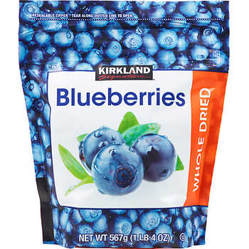 Kirkland Signature Brand Blueberries Whole Dried, 1 Lb (4 oz)  蓝莓干
